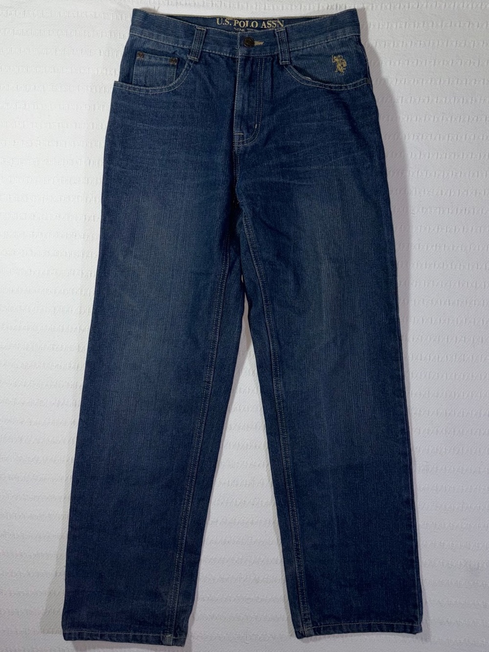 Vintage US Polo Assasin Embroidered High Rise Straight Jeans Size 26 Western - Picture 2 of 11
